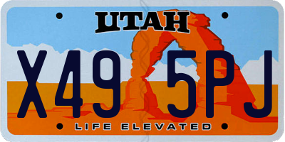 UT license plate X495PJ