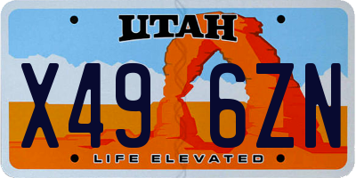 UT license plate X496ZN