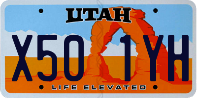 UT license plate X501YH