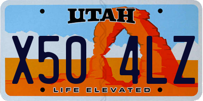 UT license plate X504LZ