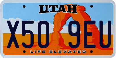 UT license plate X509EU