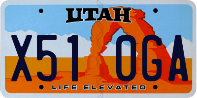 UT license plate X510GA