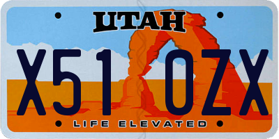 UT license plate X510ZX