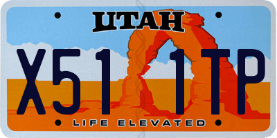 UT license plate X511TP