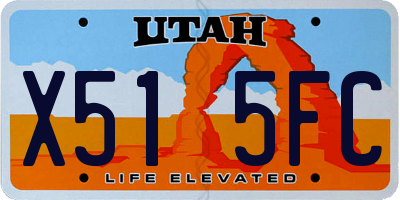 UT license plate X515FC