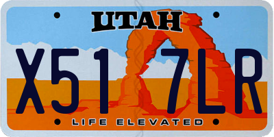 UT license plate X517LR