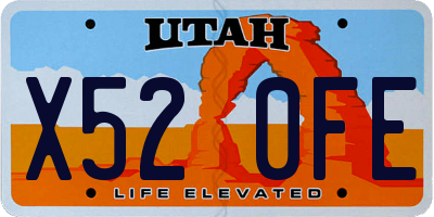 UT license plate X520FE