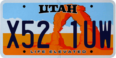 UT license plate X521UW