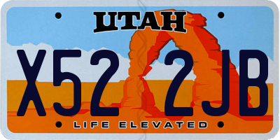 UT license plate X522JB