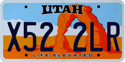 UT license plate X522LR