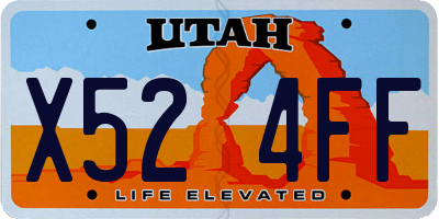 UT license plate X524FF