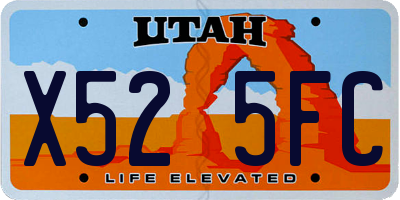 UT license plate X525FC