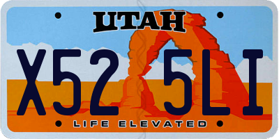 UT license plate X525LI