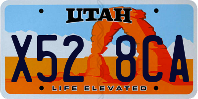 UT license plate X528CA