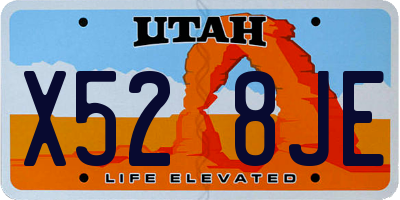 UT license plate X528JE