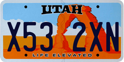 UT license plate X532XN