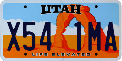 UT license plate X541MA