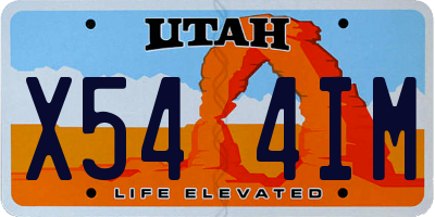 UT license plate X544IM