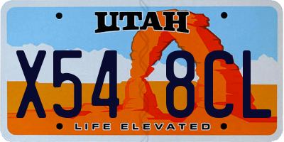 UT license plate X548CL