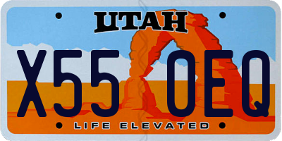 UT license plate X550EQ