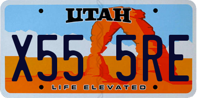 UT license plate X555RE