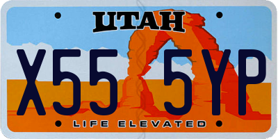 UT license plate X555YP