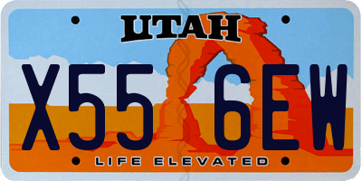UT license plate X556EW