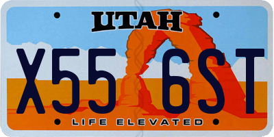 UT license plate X556ST