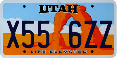 UT license plate X556ZZ