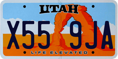UT license plate X559JA