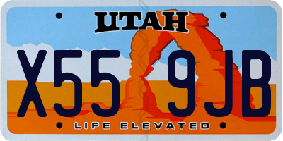 UT license plate X559JB