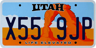 UT license plate X559JP