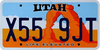 UT license plate X559JT