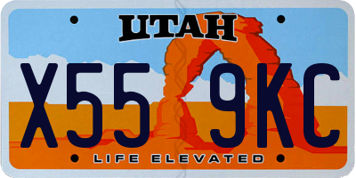 UT license plate X559KC
