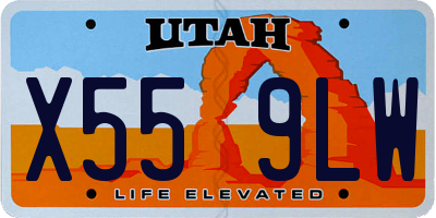 UT license plate X559LW