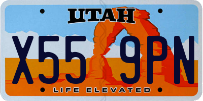 UT license plate X559PN
