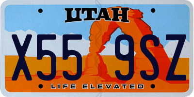 UT license plate X559SZ