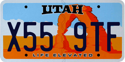 UT license plate X559TF
