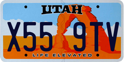 UT license plate X559TV