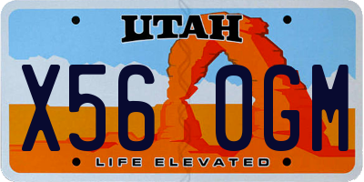 UT license plate X560GM