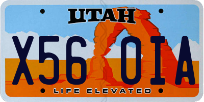 UT license plate X560IA