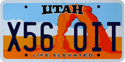 UT license plate X560IT
