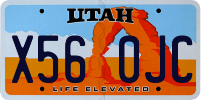UT license plate X560JC
