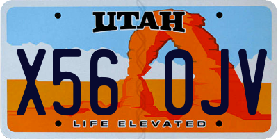 UT license plate X560JV