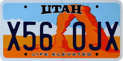 UT license plate X560JX
