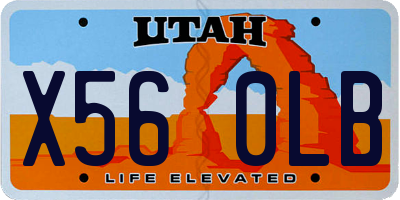 UT license plate X560LB