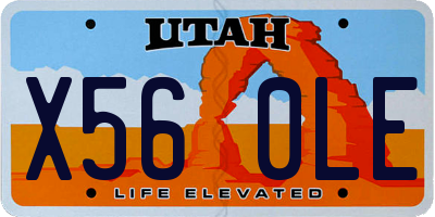 UT license plate X560LE