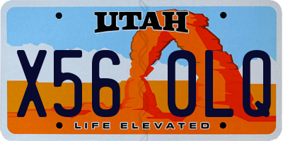 UT license plate X560LQ