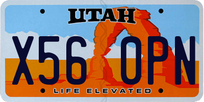 UT license plate X560PN