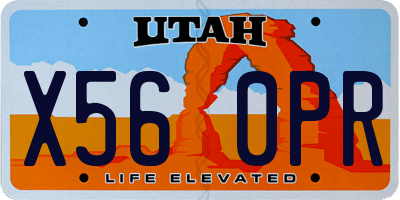 UT license plate X560PR